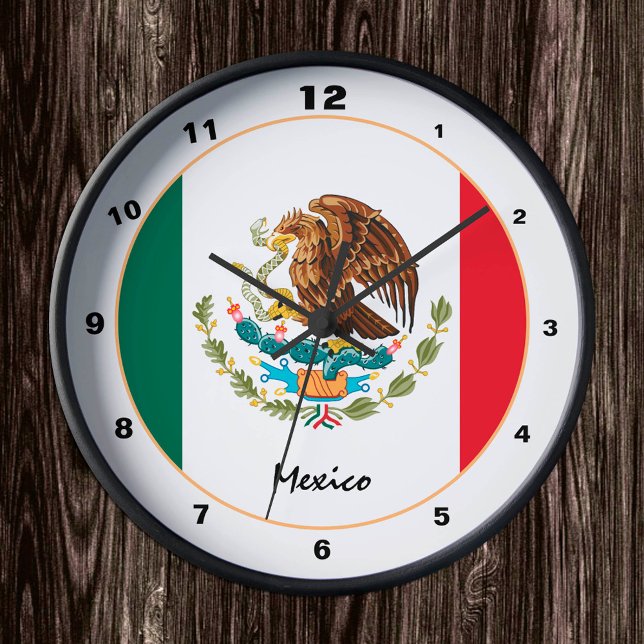 Mexican Flag & Mexico trendy fashion /design clock (Creator Uploaded)