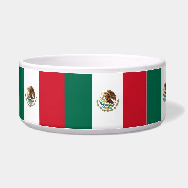 Mexican Flag Pet Bowl (Left)