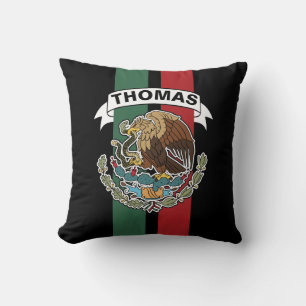 Mexican Flag Race Stripes Personalised Cushion