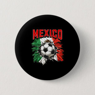 Mexican flag soccer mexico pride futbol family cup 6 cm round badge