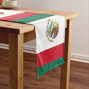 Mexican flag & Sports fan house decor / Mexico  Short Table Runner