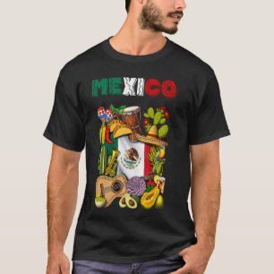 Mexican Flag Tacos Cactus Cinco de Mayo Fiesta Som T-Shirt