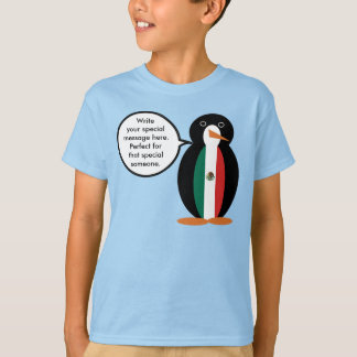 Mexican Flag Talking Ms. Penguin Boys' T-Shirt