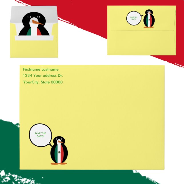 Mexican Flag Talking Ms. Penguin Envelope (Creator Uploaded)