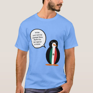 Mexican Flag Talking Ms. Penguin Men's T-Shirt