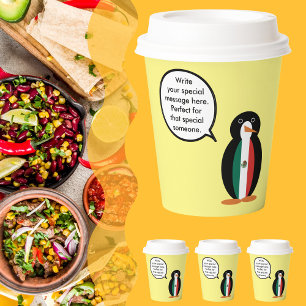 Mexican Flag Talking Ms. Penguin Paper Cups
