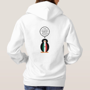Mexican Flag Talking Ms. Penguin Women's Hoodie