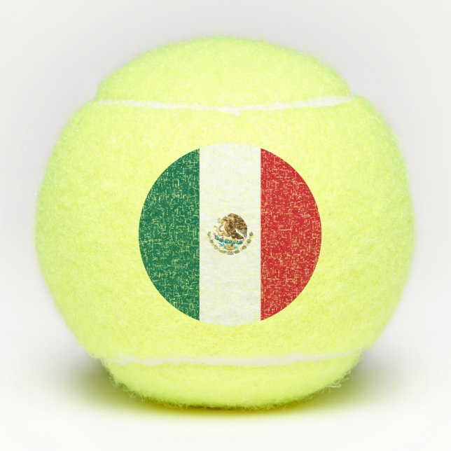 Mexican Flag Tennis Balls (Front)