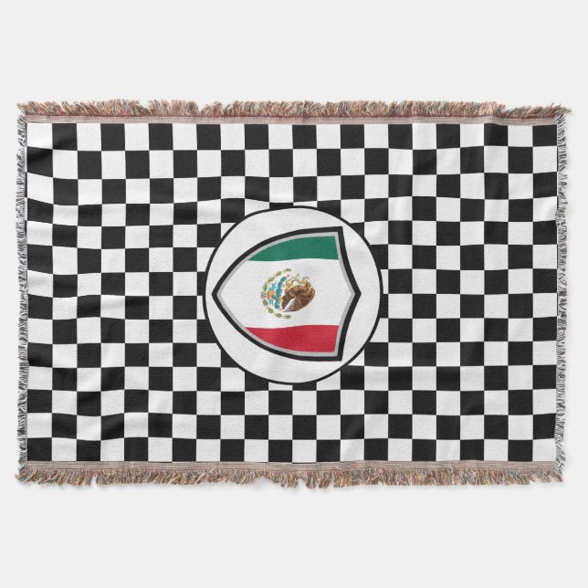 Mexican flag throw blanket (Front)