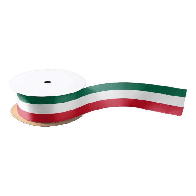 Mexican Flag tricolor & Mexico party / sports Satin Ribbon (Spool)