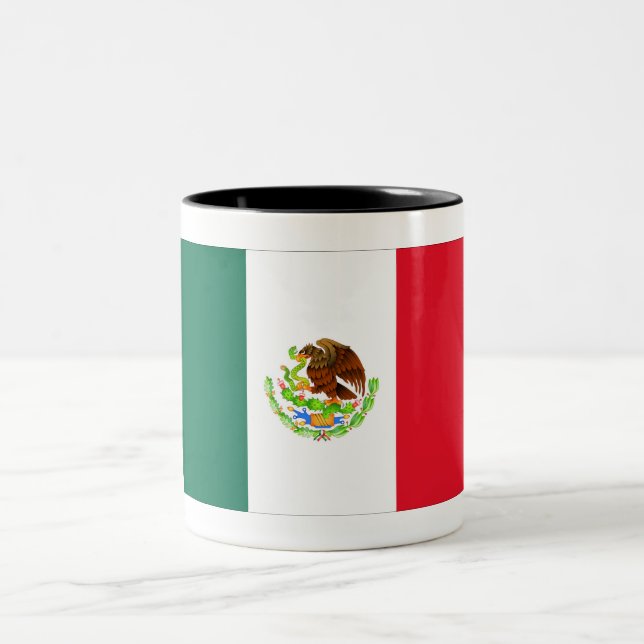 Mexican Flag Two-Tone Coffee Mug (Center)