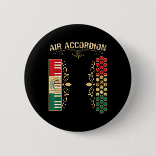 Mexican Flag Vintage Air Accordion Shirt For Latin 6 Cm Round Badge