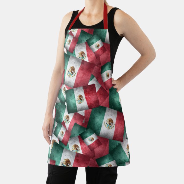 Mexican Flags Pattern Apron (Insitu)