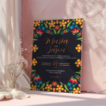 Mexican Floral Colourful Botanical Flowers Wedding