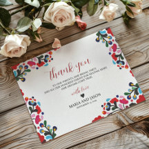 Mexican Floral Colourful Botanical Flowers Wedding
