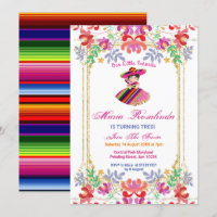 Mexican Floral Girl Fiesta Tres Birthday