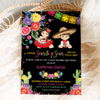 Mexican Floral Senorita Senor Twins Baby Shower  