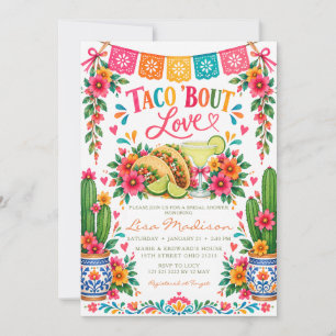 Mexican Floral Taco bout Love Fiesta Bridal Shower Invitation