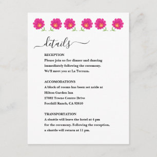 Mexican Floral Wedding Enclosure Card