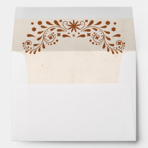 Mexican Floral Wedding Envelope