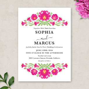 Mexican Floral Wedding Invitation