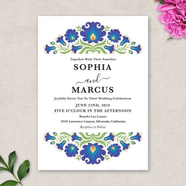 Mexican Floral Wedding Invitation (Creator Uploaded)