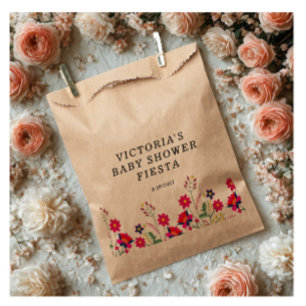 Mexican Flowers Baby Shower Fiesta Favour Bags