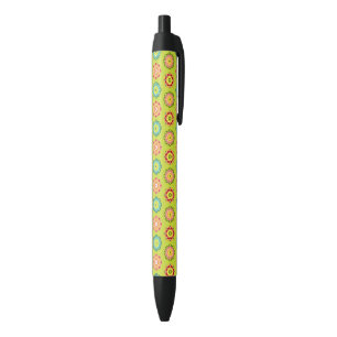 Mexican Flowers Cinco de Mayo Celebration Black Ink Pen
