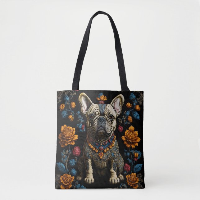 Mexican Folk Art Bulldog  Tote Bag (Front)