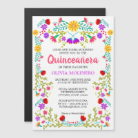 Mexican Folk Art Colourful Floral Quinceanera