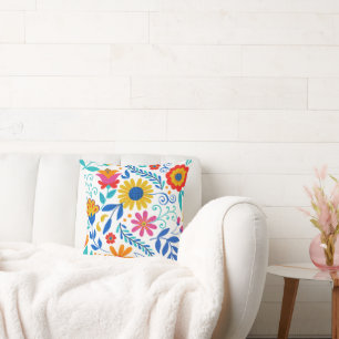 Mexican Folk Art Pattern Cushion