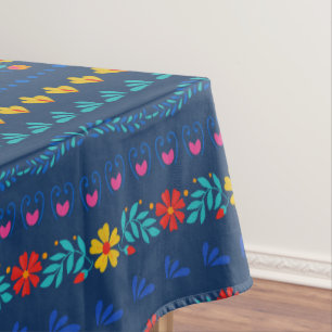 Mexican Folk Art Pattern Tablecloth