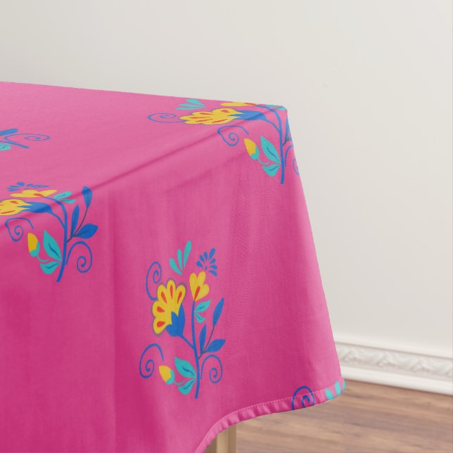 Mexican Folk Art Pattern Tablecloth (In Situ)
