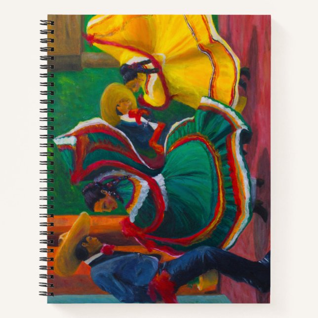 Mexican Folk Dancer Spiral Notebook (Front)