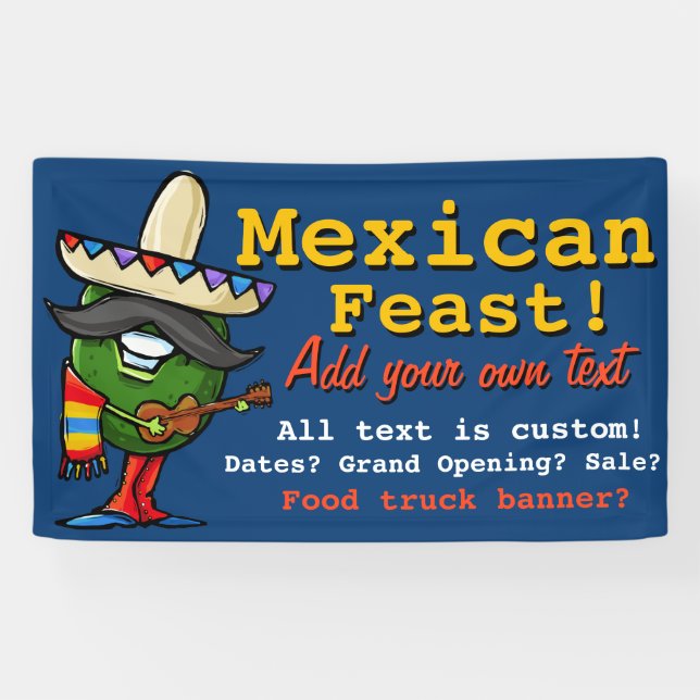 Mexican Food.Avocado.Guacamole.Promotional banner (Horizontal)
