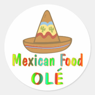Mexican Food Classic Round Sticker