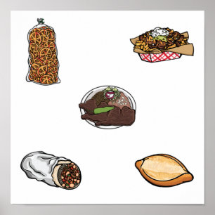Mexican food collection poster