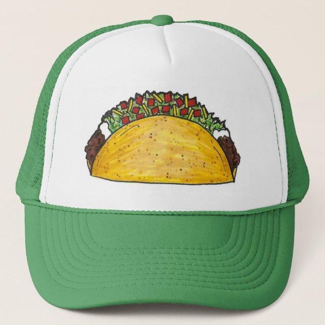 Mexican Food Foodie Taco Tuesday Cinco de Mayo Trucker Hat (Front)