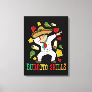 Mexican Food Lover Men Burrito Chef Gift Burrito Canvas Print