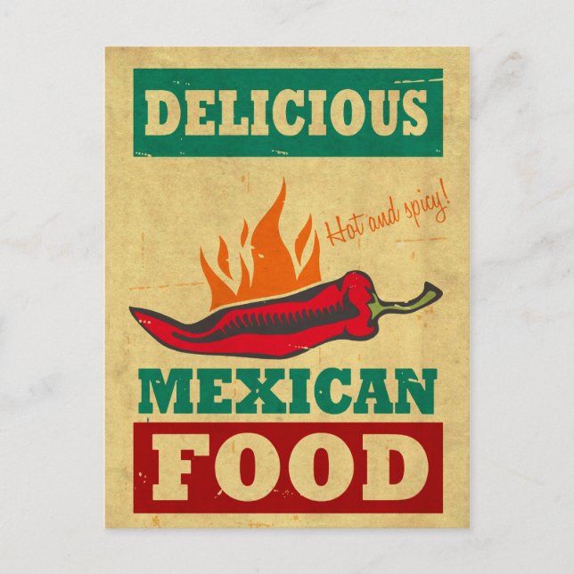 Mexican Food Postcard (Front)