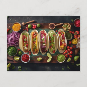 Mexican Food Postcard
