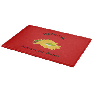 Mexican food restaurant welcome tacos Personalised Cutting Board