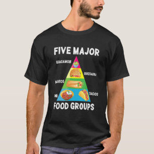 Mexican Food   Tacos Burritos Chili Major Food Gro T-Shirt