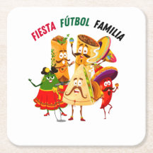 Mexican Football Fiesta Family Party Coaster