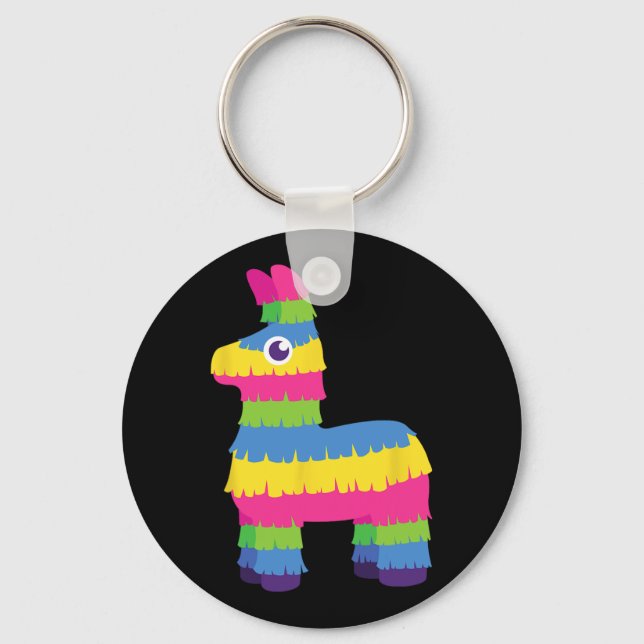 Mexican Funny Pinata Llama Cinco De Mayo  Key Ring (Front)
