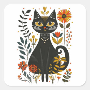 Mexican Gatita, Square Sticker