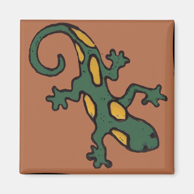 Mexican Gecko Tile Magnet (Front)