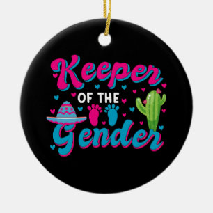 Mexican Gender Reveal Cinco de Mayo Baby Shower Ceramic Tree Decoration