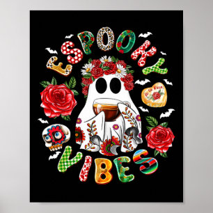 Mexican Ghost Espooky Vibes Pantasmas Conchas And Poster