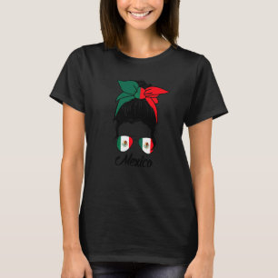 Mexican Girl Mexico Girl Chica Mexico Flag 2 T-Shirt